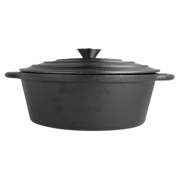 Garcia De Pou COCOTTE OVAL CON TAPA 3500 ML 29(36)x21x10 9 CM NEGRO HIERRO (3 UNID.)