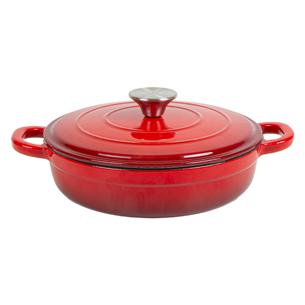 Garcia De Pou COCOTTE REDONDA CON TAPA 1 9 L Ø 23x5 8 CM ROJO HIERRO (4 UNID.)