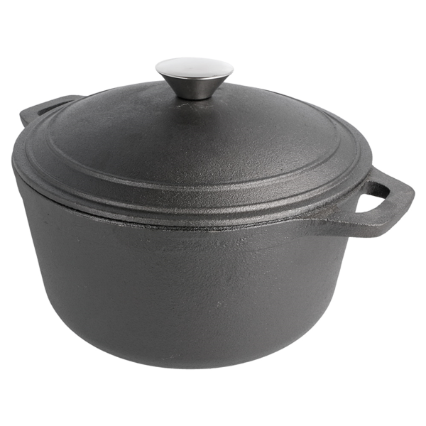 Garcia De Pou COCOTTE REDONDA CON TAPA 4800 ML Ø 25 5(33)x12 5 CM NEGRO HIERRO (2 UNID.)