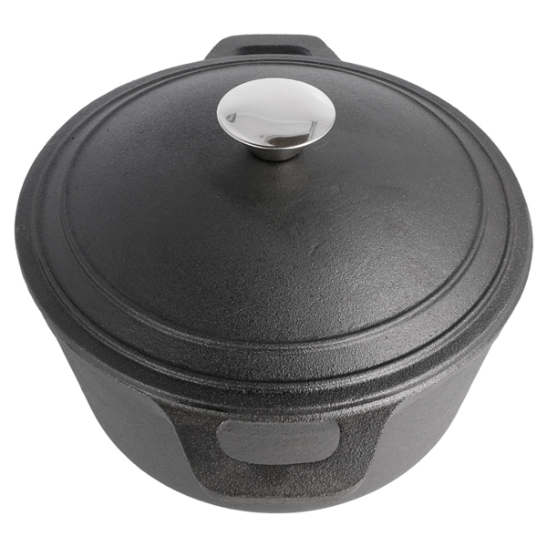 Garcia De Pou COCOTTE REDONDA CON TAPA 4800 ML Ø 25 5(33)x12 5 CM NEGRO HIERRO (2 UNID.)