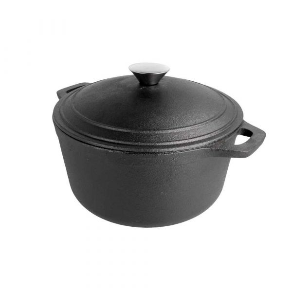 Garcia de pou COCOTTE REDONDA CON TAPA 4800 ML Ø 25 5(33)x12 5 CM NEGRO HIERRO (2 UNID.)
