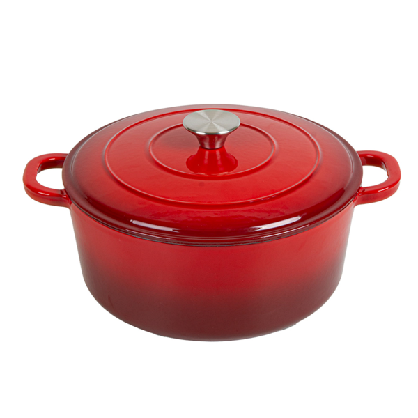 Garcia De Pou COCOTTE REDONDA CON TAPA 5 2 L Ø 26x11 5 CM ROJO HIERRO (2 UNID.)