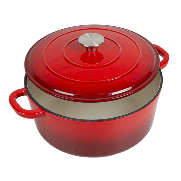 Garcia De Pou COCOTTE REDONDA CON TAPA 5 2 L Ø 26x11 5 CM ROJO HIERRO (2 UNID.)