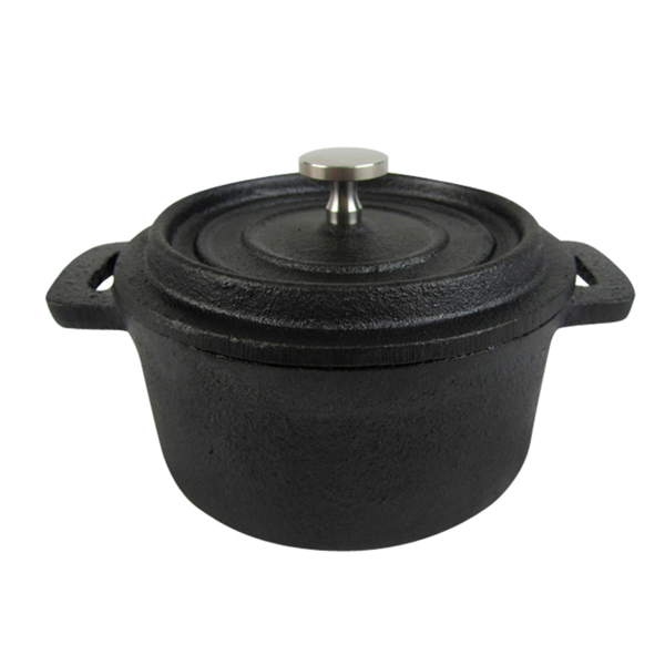 Garcia de pou COCOTTE REDONDA CON TAPA 550 ml Ø 13(16 5)x6 CM NEGRO HIERRO (6 UNID.)