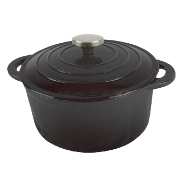 Garcia de pou COCOTTE REDONDA CON TAPA 5800 ML Ø 28(33 3)x13 CM NEGRO HIERRO (3 UNID.)