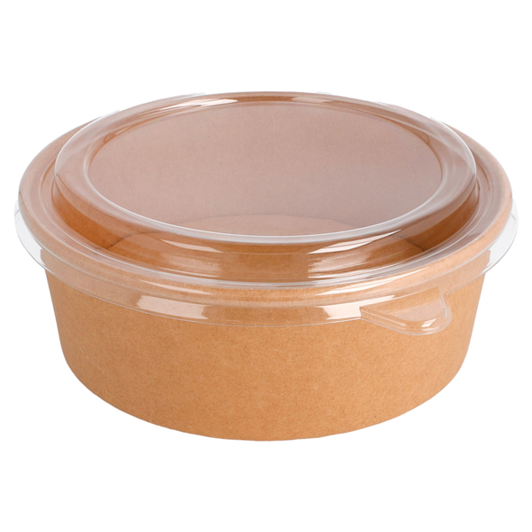 Garcia De Pou COMBO ENSALADERAS + TAPAS PET 1300 ML - 43 3 Oz 320 + 18 PE G/M2 Ø 18 4/16x6 6 CM NATURAL KRAFT (200 UNID.)