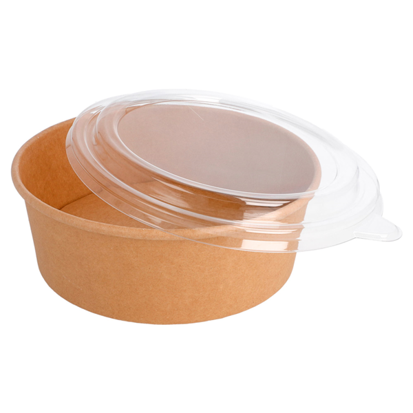 Garcia De Pou COMBO ENSALADERAS + TAPAS PET 1300 ML - 43 3 Oz 320 + 18 PE G/M2 Ø 18 4/16x6 6 CM NATURAL KRAFT (200 UNID.)