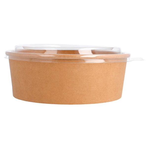 Garcia De Pou COMBO ENSALADERAS + TAPAS PET 1300 ML - 43 3 Oz 320 + 18 PE G/M2 Ø 18 4/16x6 6 CM NATURAL KRAFT (200 UNID.)