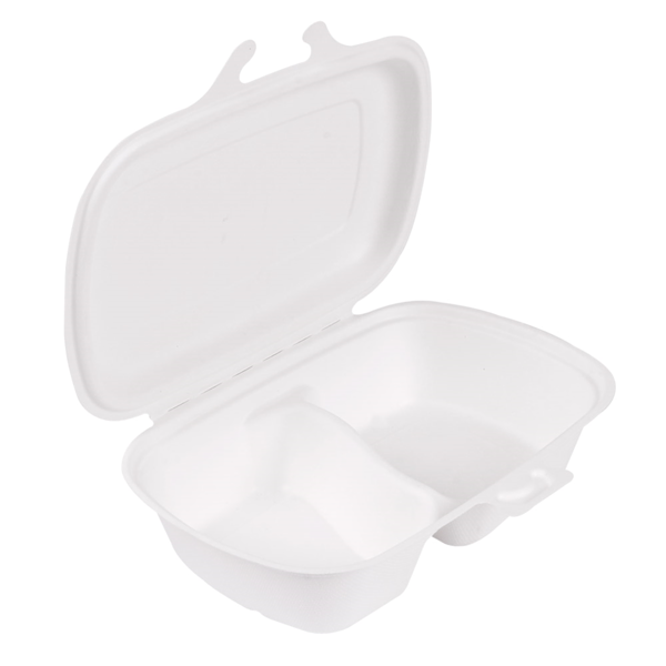 Garcia de pou CONCHAS 2 COMPART. 'BIONIC' 900 ML 22 4x14x6 CM BLANCO BAGAZO (400 UNID.)