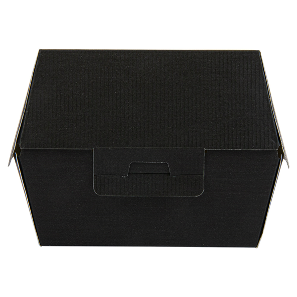 Garcia De Pou CONCHAS HAMBURGUESA 'THEPACK' 230 G/M2 13x12 5x9 CM (M) NEGRO CARTÓN ONDULADO NANO-MICRO (500 UNID.)