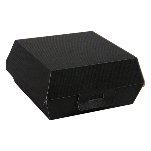 Garcia De Pou CONCHAS HAMBURGUESA 'THEPACK' 230 G/M2 14 2x13 7x6 1 CM (L) NEGRO CARTÓN ONDULADO NANO-MICRO (500 UNID.)