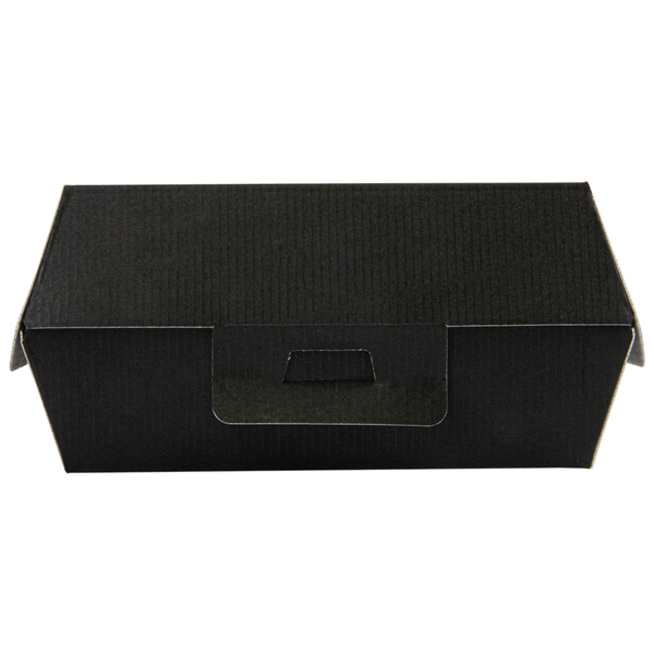 Garcia De Pou CONCHAS HAMBURGUESA 'THEPACK' 230 G/M2 14 2x13 7x6 1 CM (L) NEGRO CARTÓN ONDULADO NANO-MICRO (500 UNID.)