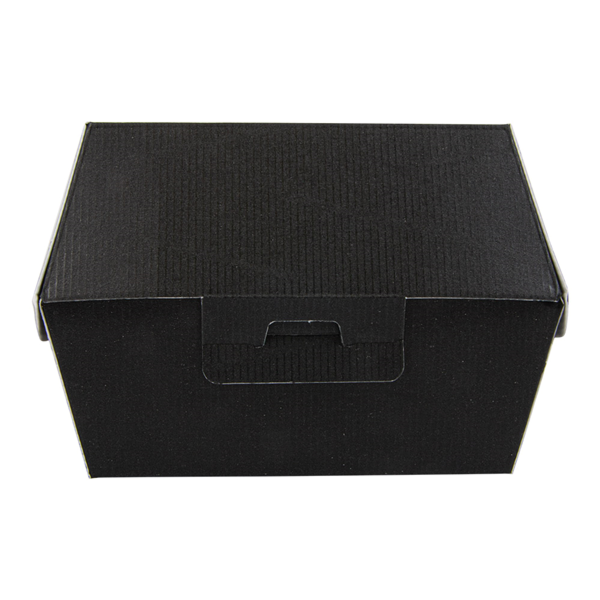 Garcia De Pou CONCHAS HAMBURGUESA 'THEPACK' 230 G/M2 14 4x13 6x9 2 CM (L+) NEGRO CARTÓN ONDULADO NANO-MICRO (500 UNID.)