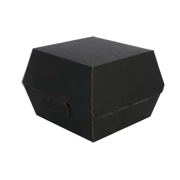 Garcia de pou CONCHAS HAMBURGUESA 'THEPACK' 230 G/M2 14 4x13 6x9 2 CM (L+) NEGRO CARTÓN ONDULADO NANO-MICRO (500 UNID.)