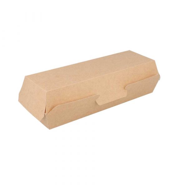 Garcia de pou CONCHAS "HOT DOG" 'THEPACK' 220 G/M2 23 2x9x6 3 CM NATURAL CARTÓN ONDULADO NANO-MICRO (450 UNID.)