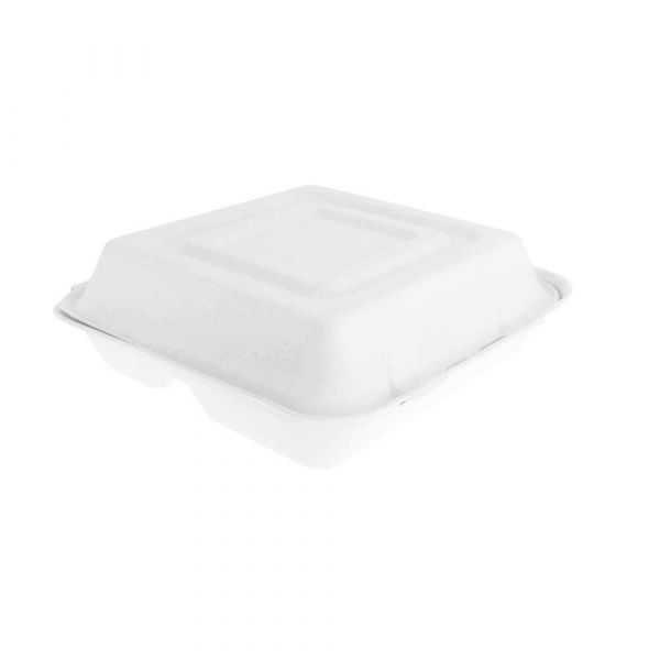Garcia de pou CONCHAS "L" 3 COMPART. 'BIONIC' 25x25x7 5 CM BLANCO BAGAZO (250 UNID.)