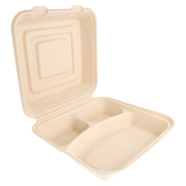 Garcia De Pou CONCHAS "L" 3 COMPART. 'BIONIC' 25x25x7 5 CM NATURAL BAGAZO (250 UNID.)