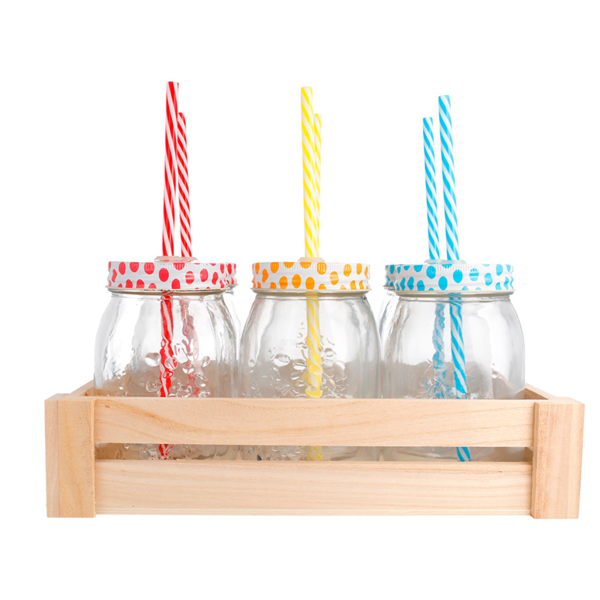 Garcia De Pou CONJUNTO 6 JARRAS+CANUTILLO CON CAJA 530 ML Ø 8 8x13 3 CM TRANSPARENTE CRISTAL (6 UNID.)