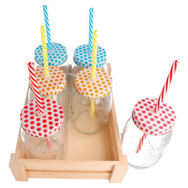 Garcia De Pou CONJUNTO 6 JARRAS+CANUTILLO CON CAJA 530 ML Ø 8 8x13 3 CM TRANSPARENTE CRISTAL (6 UNID.)