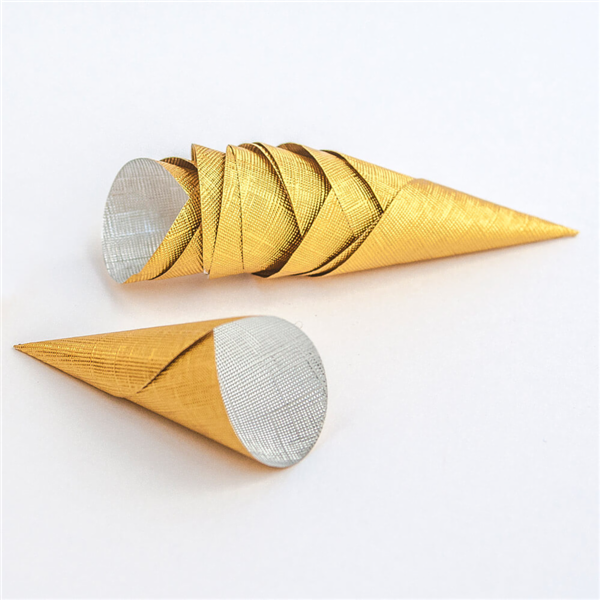 Garcia de pou CONOS 'PETITS FOURS' 5 8x2 2 CM DORADO ALUMINIO (3500 UNID.)