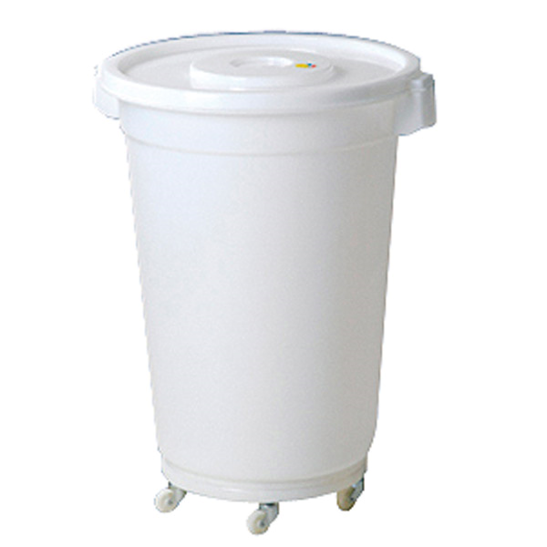 Garcia de pou CONTENEDOR BLANCO CON TAPA 150 L Ø 61 5x82 CM BLANCO PEHD (1 UNID.)