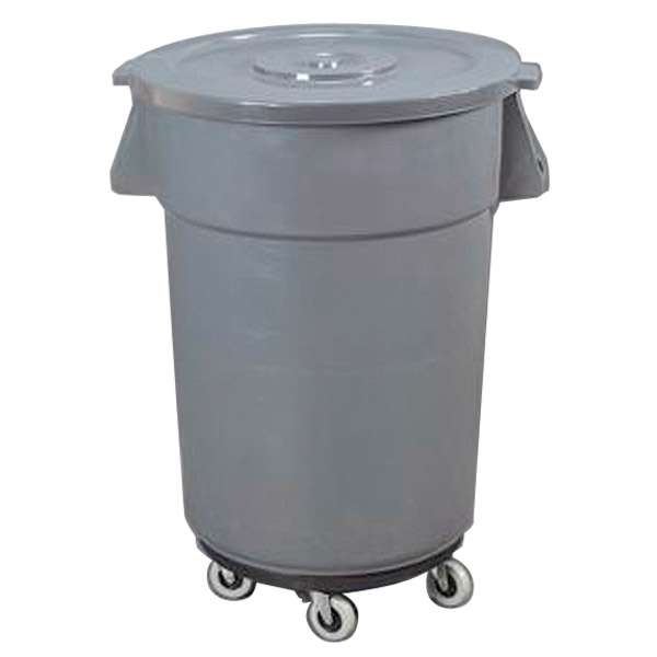 Garcia de pou CONTENEDOR CON TAPA + RUEDAS 167 L Ø 61 5x79 5 CM GRIS PP (1 UNID.)