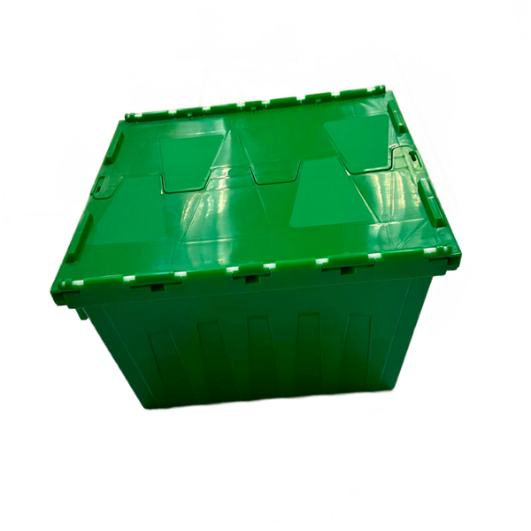 Garcia de pou CONTENEDOR ENCAJABLE CON TAPA INTEGRADA 55 L 60x40x31 7 CM VERDE PP (1 UNID.)