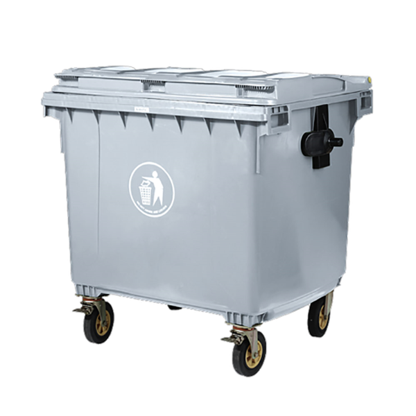 Garcia de pou CONTENEDOR GIGANTE 1100 L 120x104x130 CM GRIS HDPE (1 UNID.)