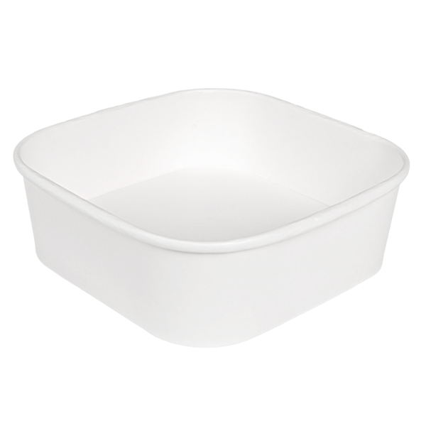 Garcia de pou CONTENEDORES CUADRADOS 1000 ML 320 + 26 PE G/M2 16 7x16 7x5 5 CM BLANCO KRAFT (300 UNID.)
