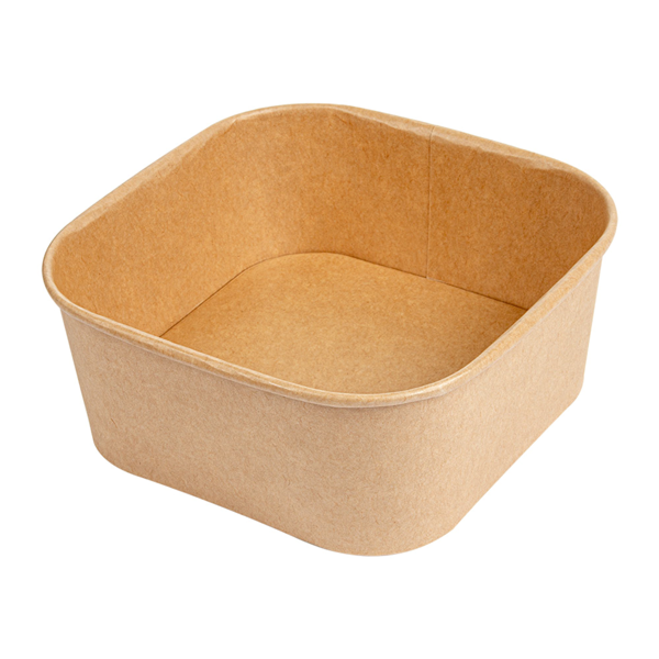 Garcia de pou CONTENEDORES CUADRADOS 1230 ML 320 + 26 PE G/M2 16 7x16 7x6 6 CM NATURAL KRAFT (300 UNID.)