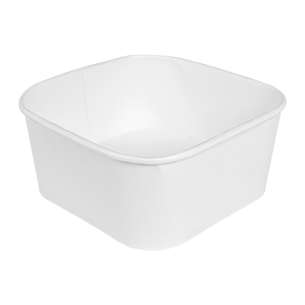 Garcia de pou CONTENEDORES CUADRADOS 1230 ML 320 + 26 PE G/M2 16 7x16 7x6 6 CM BLANCO KRAFT (300 UNID.)