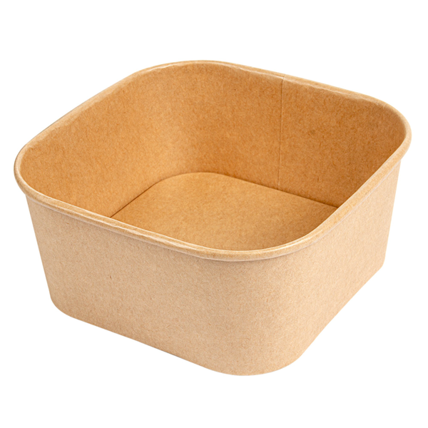 Garcia de pou CONTENEDORES CUADRADOS 1410 ML 320 + 26 PE G/M2 16 7x16 7x7 5 CM NATURAL KRAFT (300 UNID.)