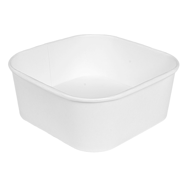 Garcia de pou CONTENEDORES CUADRADOS 1410 ML 320 + 26 PE G/M2 16 7x16 7x7 5 CM BLANCO KRAFT (300 UNID.)