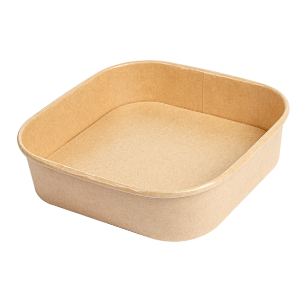 Garcia de pou CONTENEDORES CUADRADOS 750 ML 320 + 26 PE G/M2 16 7x16 7x4 3 CM NATURAL KRAFT (300 UNID.)