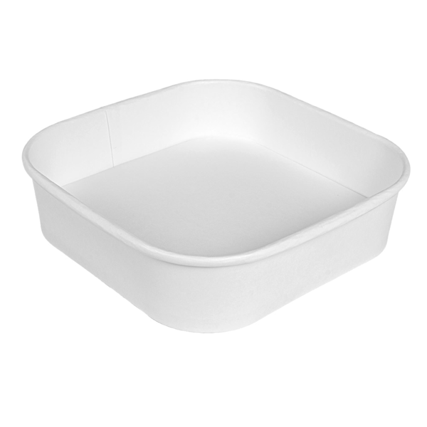 Garcia de pou CONTENEDORES CUADRADOS 750 ML 320 + 26 PE G/M2 16 7x16 7x4 3 CM BLANCO KRAFT (300 UNID.)