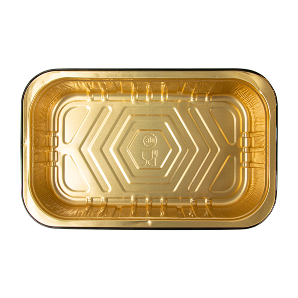 Garcia De Pou CONTENEDORES LACADOS 1122 ML 22 1x16 8x4 5 CM NEGRO/ORO ALUMINIO (50 UNID.)