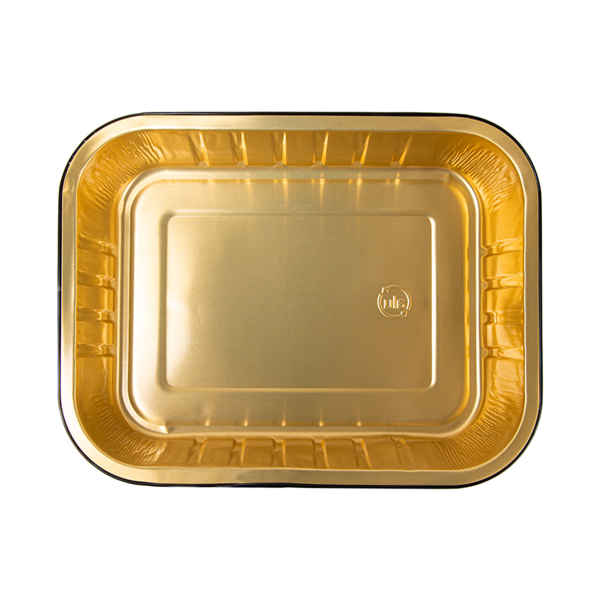 Garcia De Pou CONTENEDORES LACADOS 1530 ML 23 6x18 5x4 9 CM NEGRO/ORO ALUMINIO (50 UNID.)