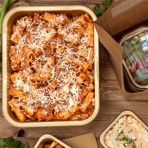 Garcia De Pou CONTENEDORES LACADOS 2040 ML 29 3x19 3x4 5 CM NEGRO/ORO ALUMINIO (50 UNID.)