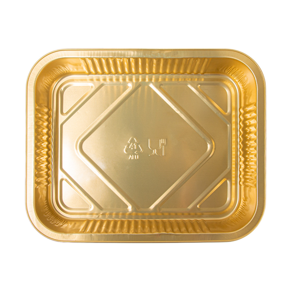 Garcia De Pou CONTENEDORES LACADOS 3600 ML 32 2x26 2x6 CM NEGRO/ORO ALUMINIO (25 UNID.)