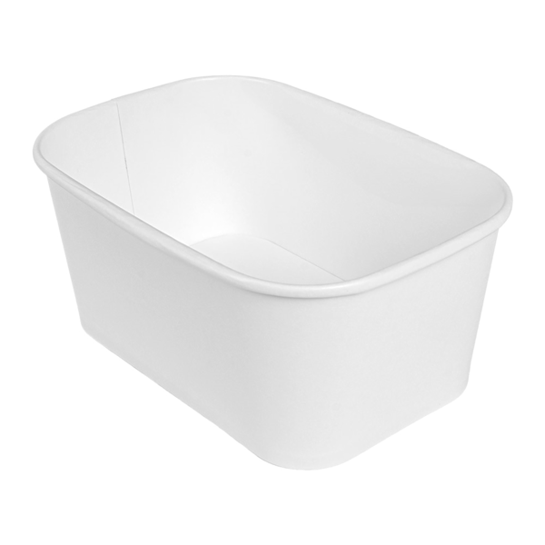 Garcia de pou CONTENEDORES RECTANGULARES 1000 ML 320 + 26 PE G/M2 17 3x12 3x7 5 CM BLANCO KRAFT (300 UNID.)