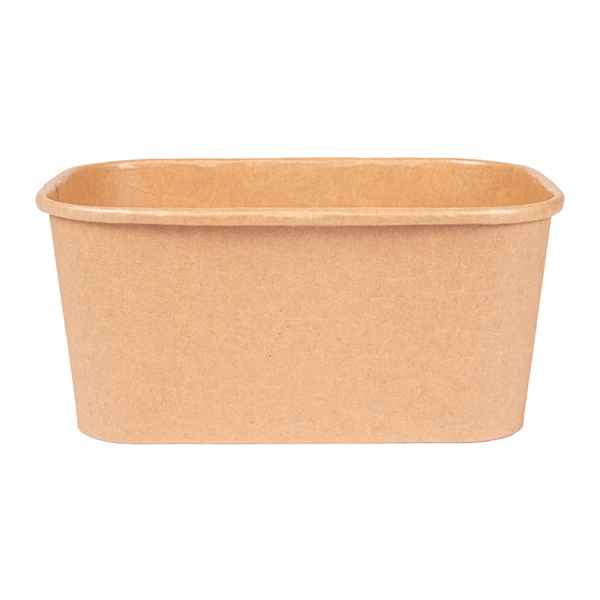 Garcia De Pou CONTENEDORES RECTANGULARES 1000 ML 320 + 30 PE G/M2 17 3x12 3x7 5 CM NATURAL KRAFT (300 UNID.)