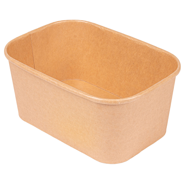 Garcia de pou CONTENEDORES RECTANGULARES 1000 ML 320 + 30 PE G/M2 17 3x12 3x7 5 CM NATURAL KRAFT (300 UNID.)