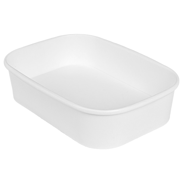 Garcia de pou CONTENEDORES RECTANGULARES 500 ML 320 + 26 PE G/M2 17 3x12 3x4 1 CM BLANCO KRAFT (300 UNID.)