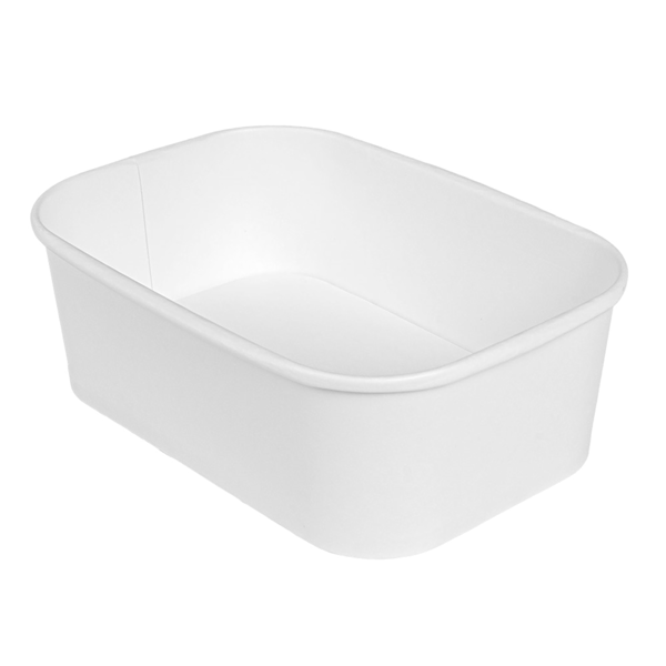 Garcia de pou CONTENEDORES RECTANGULARES 750 ML 320 + 26 PE G/M2 17 3x12 3x5 7 CM BLANCO KRAFT (300 UNID.)