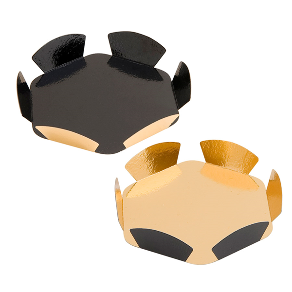 Garcia De Pou COROLAS 380 G/M2 Ø 8+1 5 CM ORO/NEGRO CARTÓN (200 UNID.)