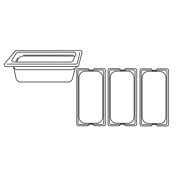Garcia de pou CUBETA GASTRONORM 1/3 3 2 L 32 5x17 5x10 CM PLATEADO INOX (1 UNID.)