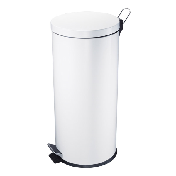 Garcia De Pou CUBO PEDAL CON RECEPTÁCULO INTERIOR 12 L Ø 25x38 CM BLANCO ACERO (1 UNID.)