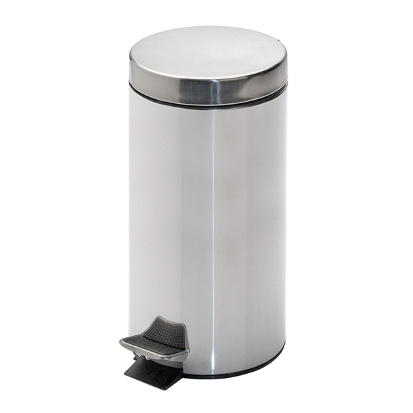 Garcia de pou CUBO PEDAL CON RECEPTÁCULO INTERIOR 12 L Ø 25x38 CM PLATEADO INOX (1 UNID.)