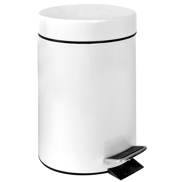 Garcia de pou CUBO PEDAL CON RECEPTÁCULO INTERIOR 20 L Ø 29 5x44 CM BLANCO ACERO (1 UNID.)