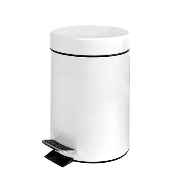 Garcia de pou CUBO PEDAL CON RECEPTÁCULO INTERIOR 3 L Ø 17x24 5 CM BLANCO ACERO (1 UNID.)